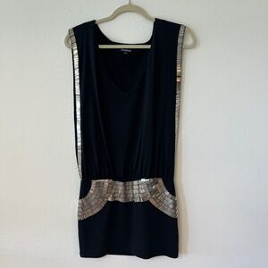Bebe black sequins dress